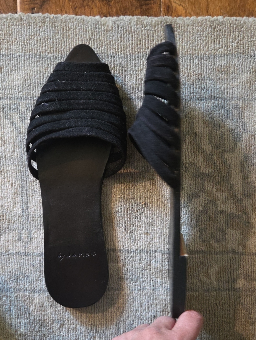 By James Black Strappy Slide Sandals - Women's Size 8